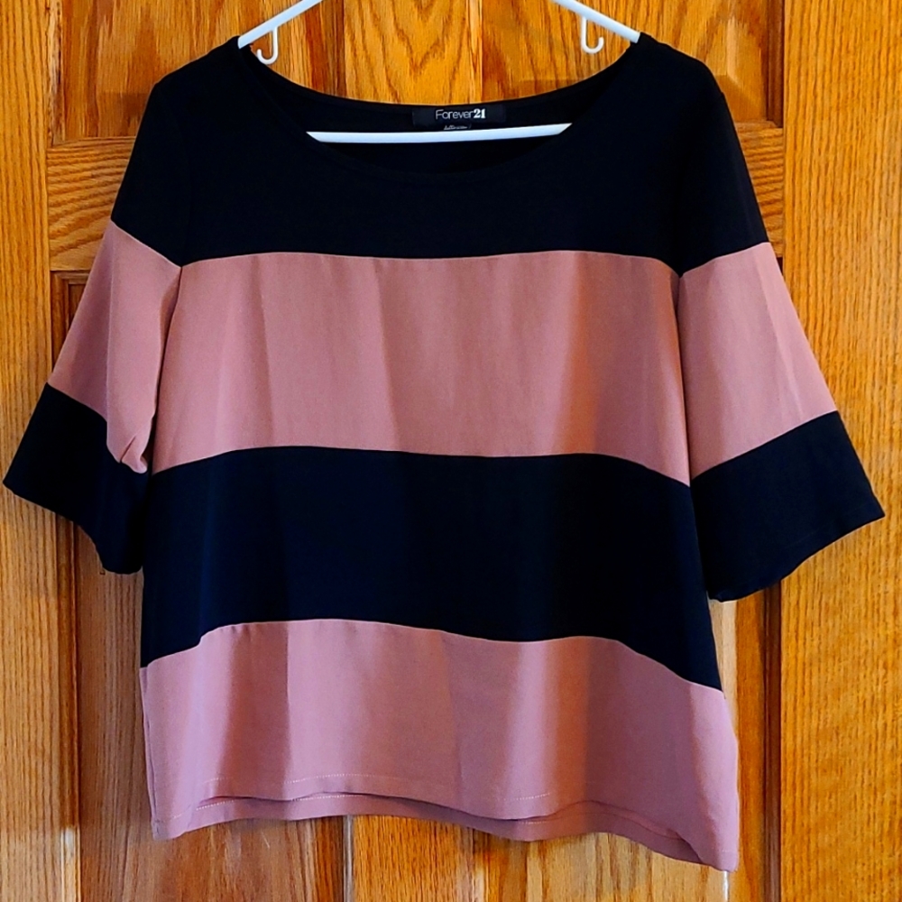 Black and pink striped shirt